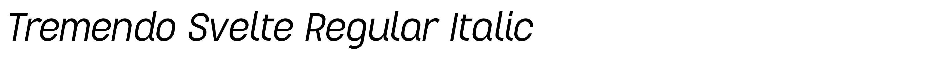 Tremendo Svelte Regular Italic
